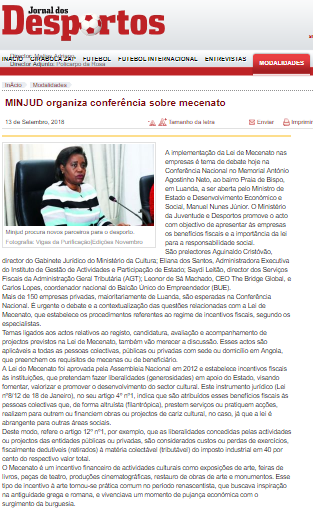 MINJUD Organiza Conferência sobre Mecenato -