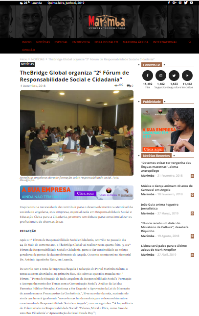 TheBridge Global Organiza “2º Fórum de Responsabilidade Social e Cidadania”