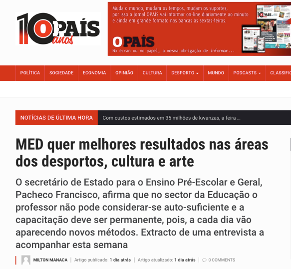 MED Quer Melhores Resultados nas Áreas dos Desportos, Cultura e Arte