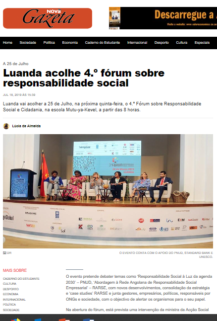 Luanda Acolhe 4º Fórum Sobre Responsabilidade Social