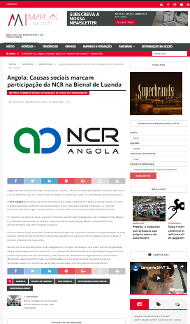 Causas sociais marcam participação da NCR na Bienal de Luanda  - Marcas em Acção