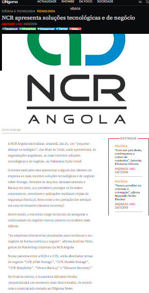 NCR Apresenta Soluções Tecnológicas e de Negócio - ONgoma